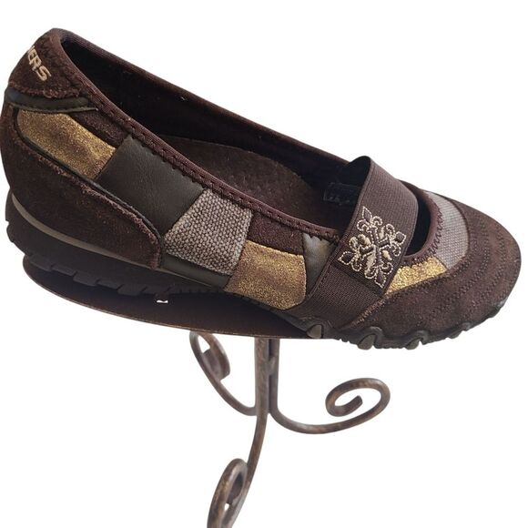 SKECHERS Shoes Boho Patchwork Slipons Unique Women's Sz 7.5 - Picture 9 of 14